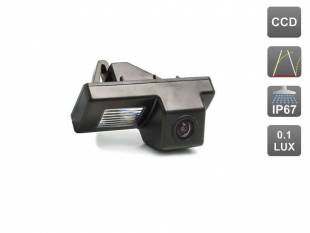 CCD штатная камера заднего вида с динамической разметкой AVIS Electronics AVS326CPR для TOYOTA LAND CRUISER 100 / LAND CRUISER PRADO 120 (в комплектации без запасного колеса на задней двери) (#094)